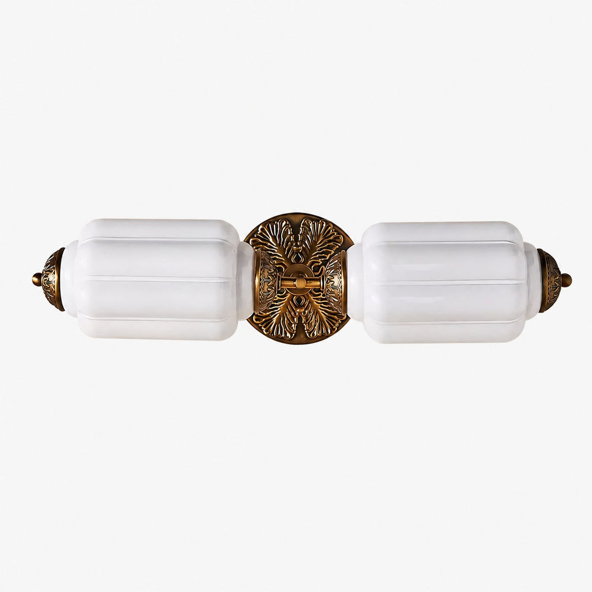 Eloise Messing-Wandleuchte – Elegante Vintage-Beleuchtung aus Milchglas