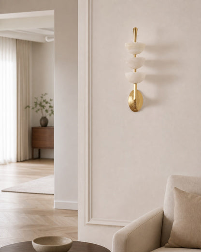 Triple Alabaster Wall Lamp