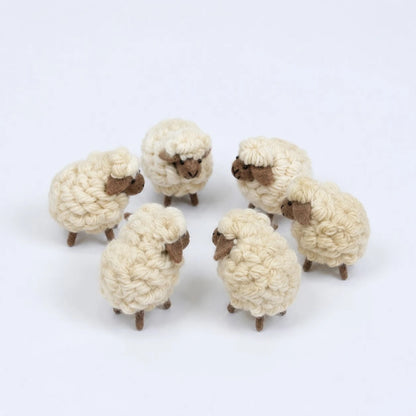 handmade wool felt sheep figurine