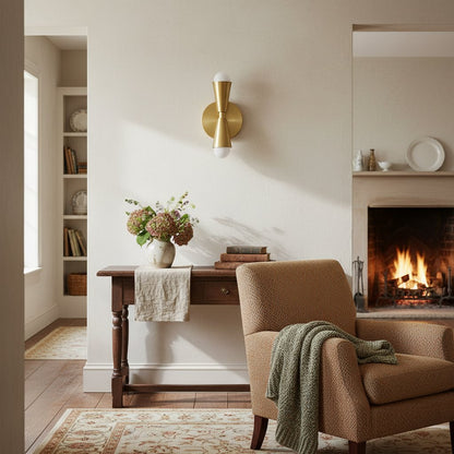 Pyralis Cone Linear Statement Wall Sconce - Modern Two Light Fixture