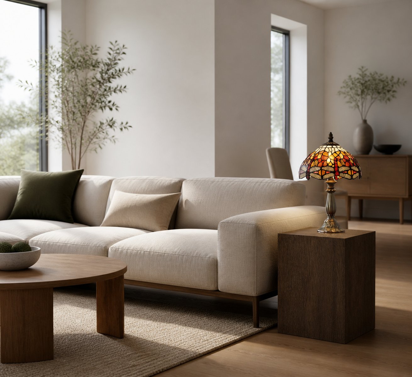 TF Harken Dekorative Juwelen-Tischleuchte - Atemberaubendes Glasdesign, perfekt für Schlafzimmer oder Wohnzimmer