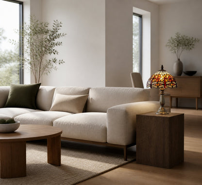 TF Harken Dekorative Juwelen-Tischleuchte - Atemberaubendes Glasdesign, perfekt für Schlafzimmer oder Wohnzimmer