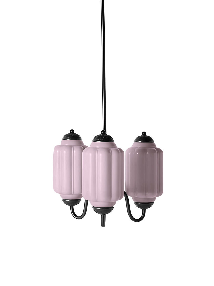 Vintage Eloise Glas Kronleuchter 3 Flammig