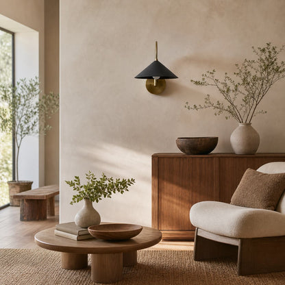 Curva Metall-Wandleuchte im Vintage-Stil – eleganter kegelförmiger Lampenschirm für Schlafzimmer