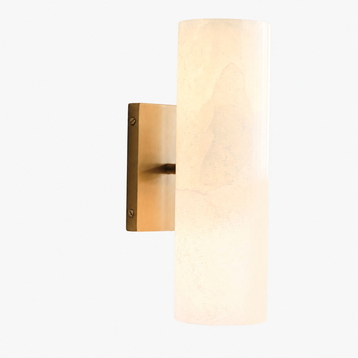 Wolvina Wandleuchte aus natürlichem Marmor mit glatten Metalldetails