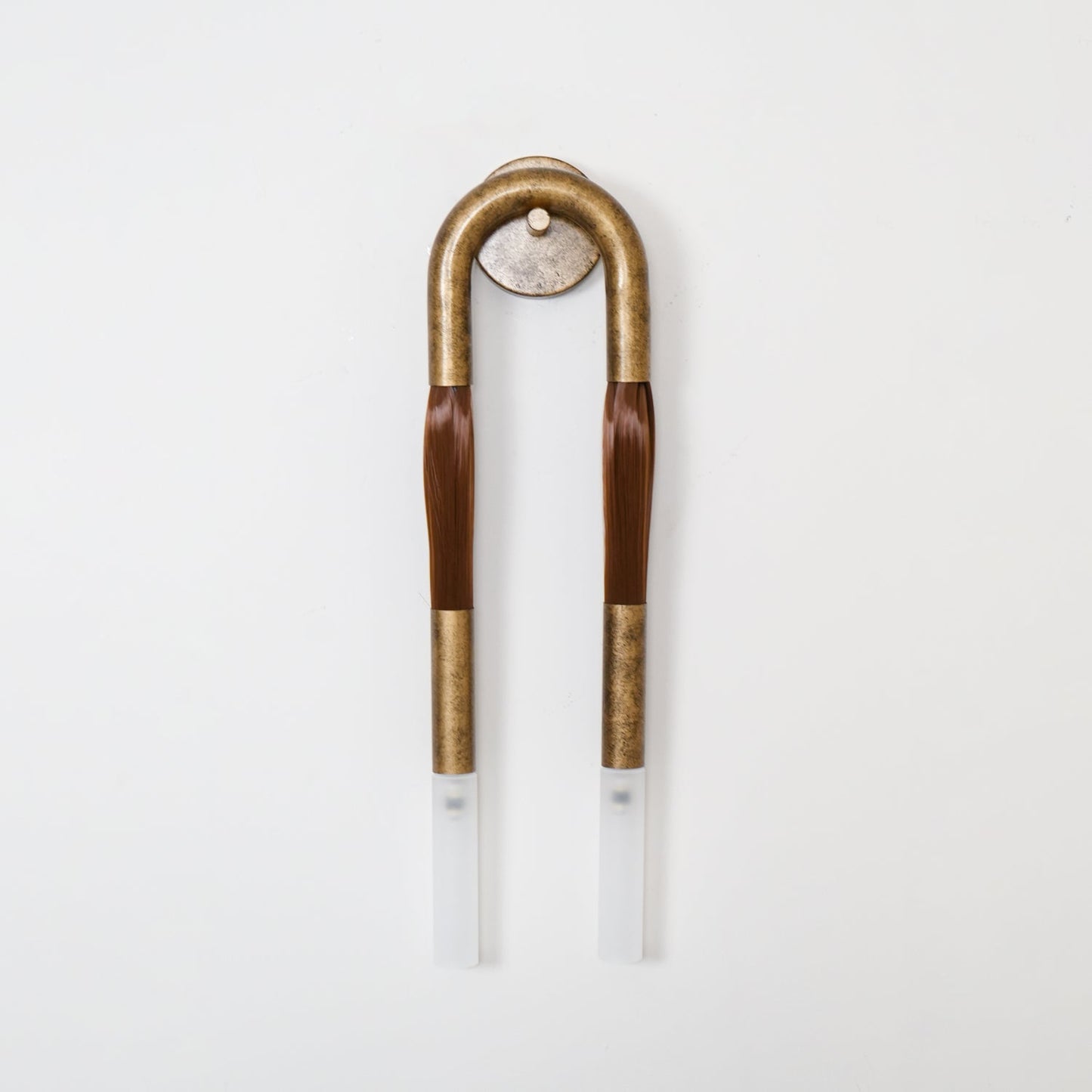 Moderne Wandleuchte aus Rosshaarglas – Messing/Nickel/Schwarz