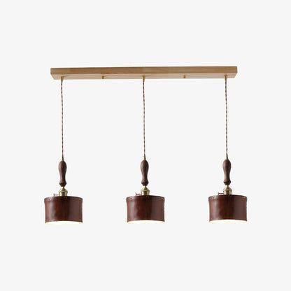 Modern Minimalist Leather Shade Pendant Light
