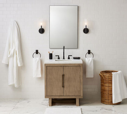 Bravira Ribbed Glass Wall Lamp - Tube Metal Light in Classic Finishes