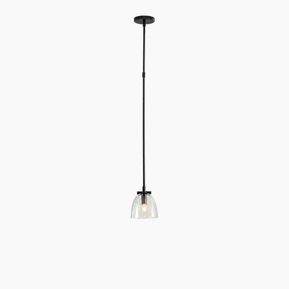 Auria Pendelleuchte aus Metall und Messing – Vintage-Finish mit Glasschirm