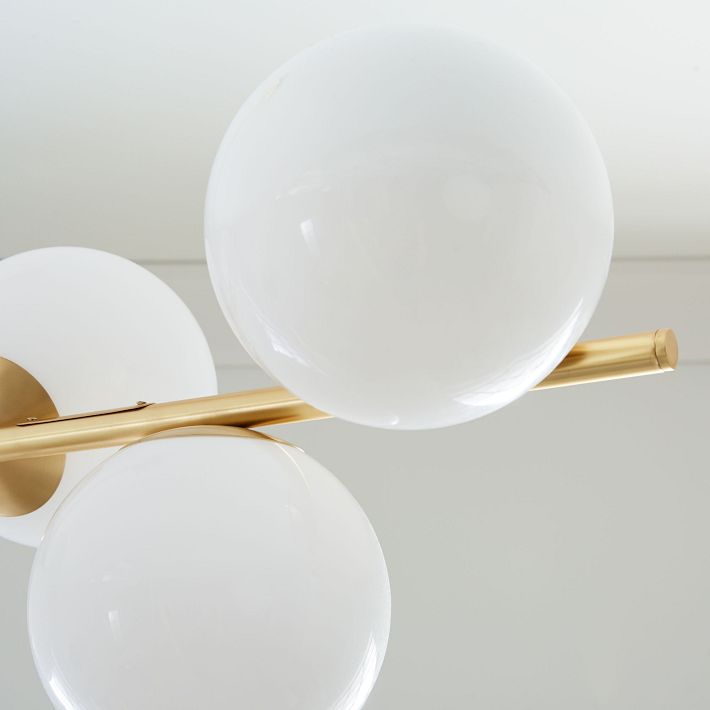 Alessora Brass Milk Glass Chandeliers- Great for Covered Outdoor Areas