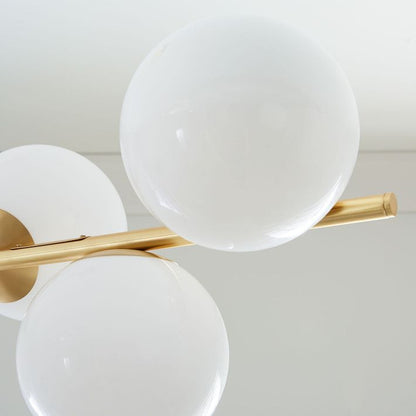 Alessora Brass Milk Glass Chandeliers- Great for Covered Outdoor Areas