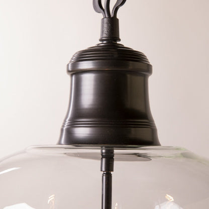 Vintage Glass Metal Pendant Light