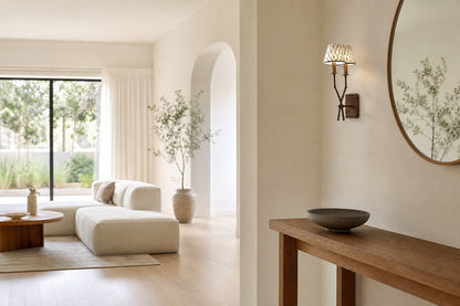 Double Arm Bamboo Sconce