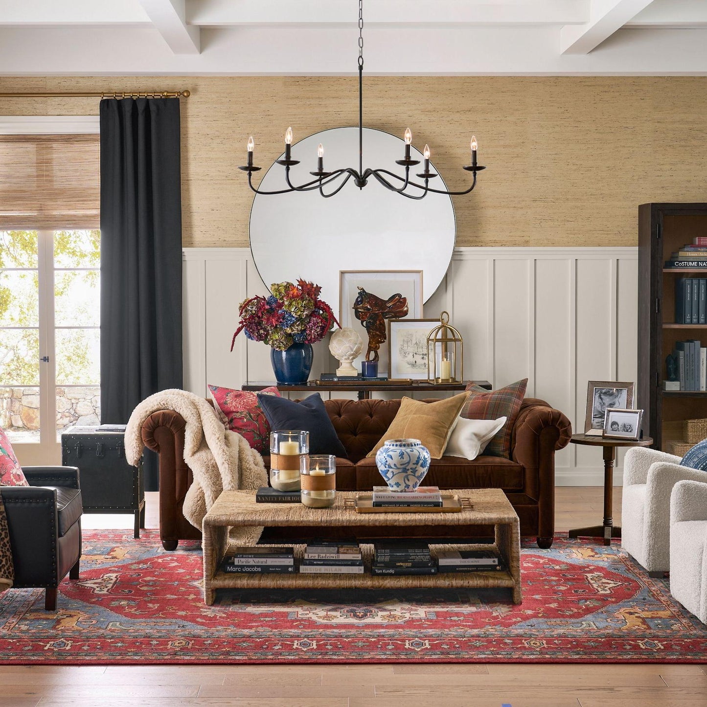 Rustic Iron Candle Chandelier for Dining Rooms and Living Spaces