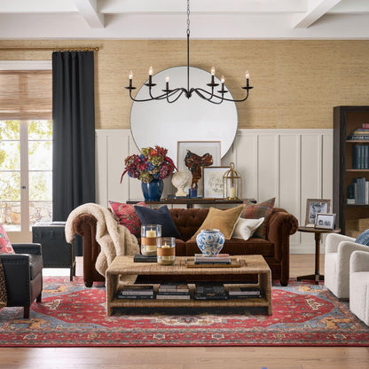 Rustic Iron Candle Chandelier for Dining Rooms and Living Spaces