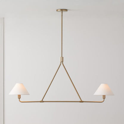 Diora Pendant Light -  Modern Metal Fixture with Linen Shades