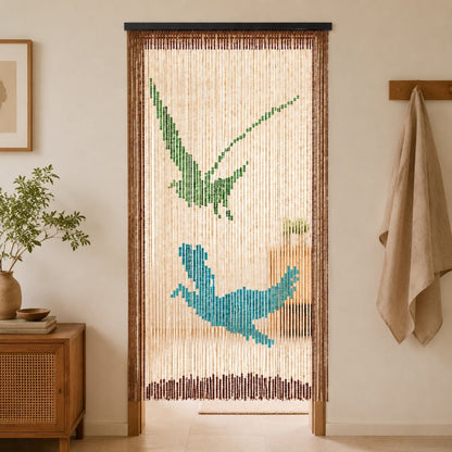 Bohemian Wooden Beaded Door Curtain