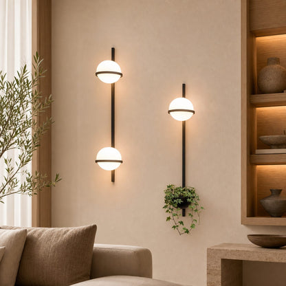 Globe Shade Minimalist Wall Lamp for Indoor and Outdoor Spaces