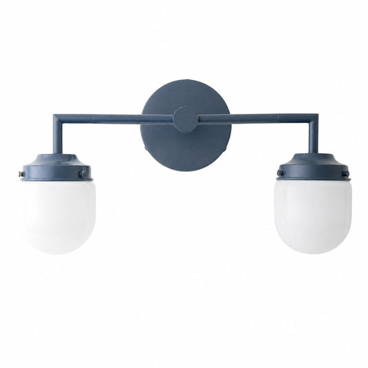 Opalume Glass Double Vanity Light - Vintage Style Bathroom Double Wall Lighting