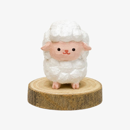 Hand-Carved Wooden Chinese Zodiac Animal Figurines