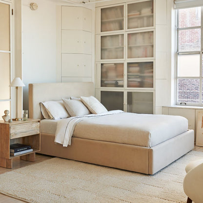 Diora Tischlampe und Stehlampe - Moderner Linear Stil Eleganter Leinen Lampenschirm für Wohnzimmer