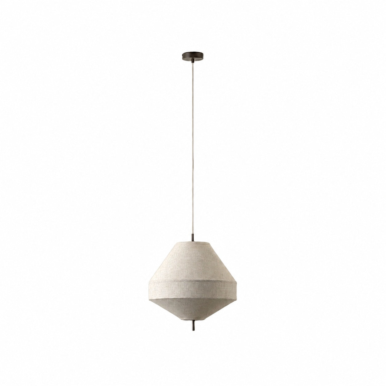 Zalen Layered Linen Pendant – Bronze Ceiling Light for Living & Dining