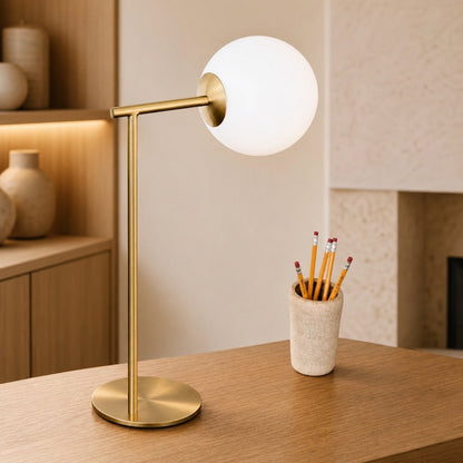 Brina Glass USB-Tischlampe – Moderne Nachttischlampe mit Stil