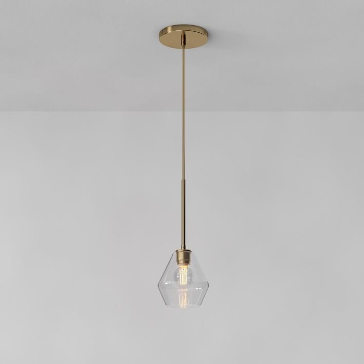 Merin Transparent Glass Sculpture Geometric Chandelier