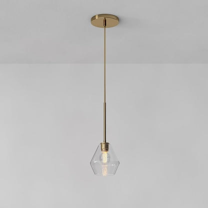 Merin Transparent Glass Sculpture Geometric Chandelier