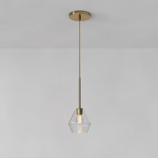 Merin Transparent Glass Sculpture Geometric Chandelier