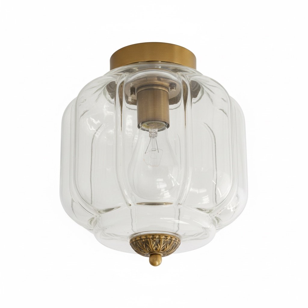 Vintage Eloise Milk Glass Flush Mount Ceiling Light - Vintage Charm Soft Glow