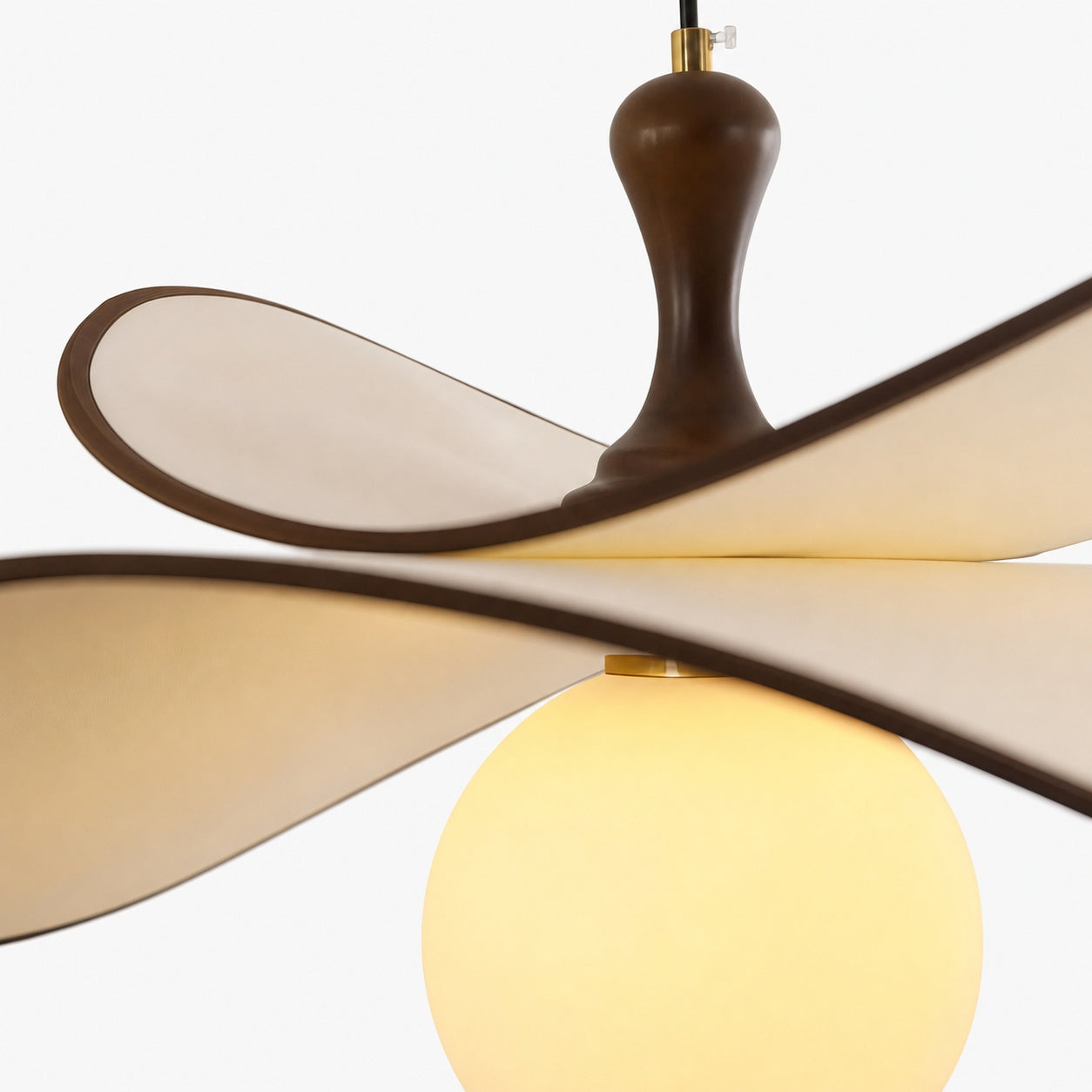 Orrise Floating Glass Globe Pendant with Metal Accents - Modern Minimalist lights for Kitchen and Dining Rooms
