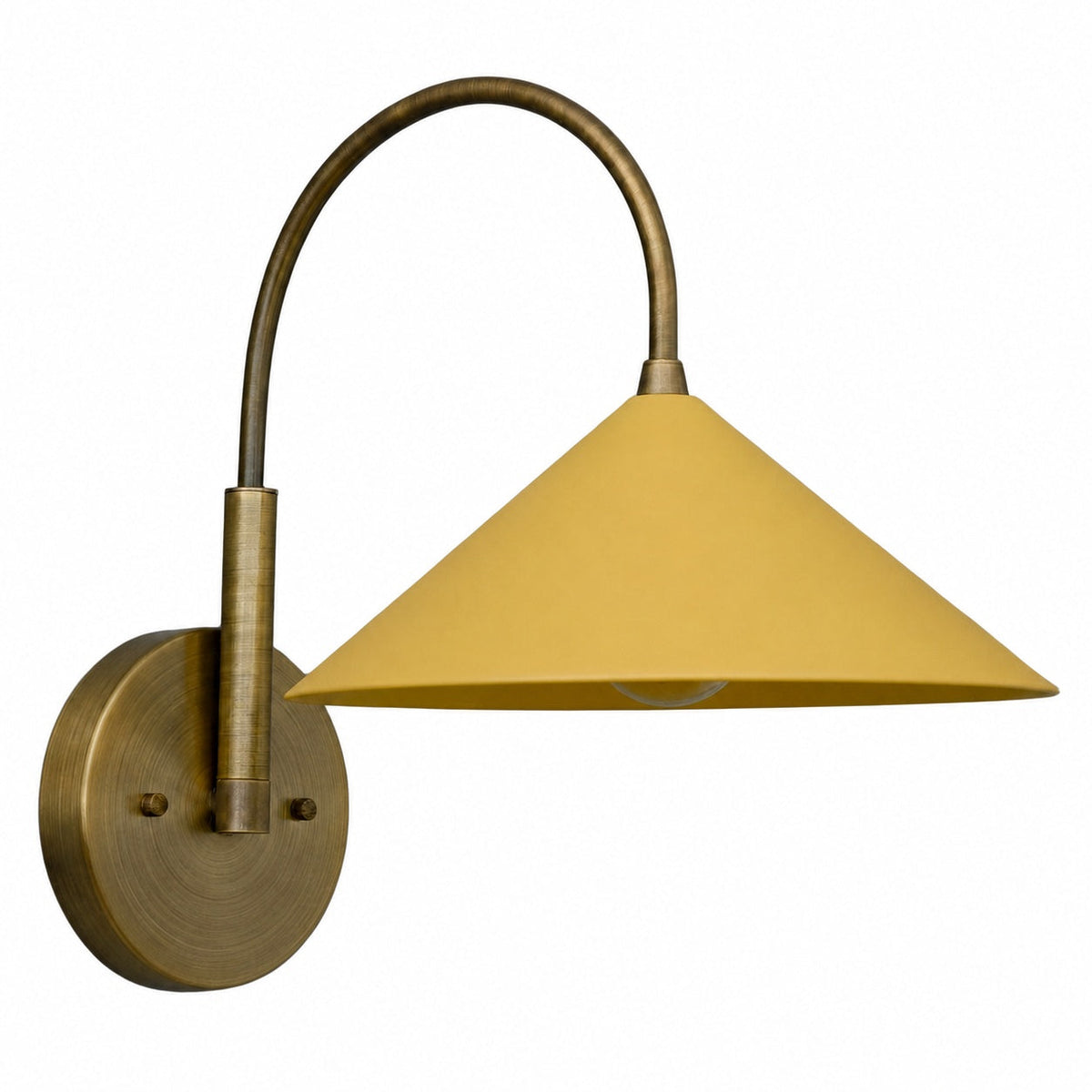 Curva Metall-Wandleuchte im Vintage-Stil – eleganter kegelförmiger Lampenschirm für Schlafzimmer