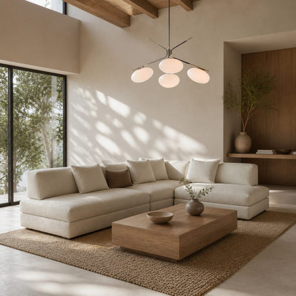 Brimush Pendelleuchte in flacher Kugelform – Minimalistische Architekturform