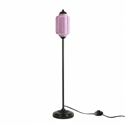 Eloise Textured Glass Pumpkin-Inspired Floor Lamp - Organic Artistry and Retro Style for Living Rooms