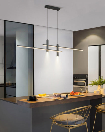 Minimalist Metal Rod Chandelier - Modern Lighting for Any Room