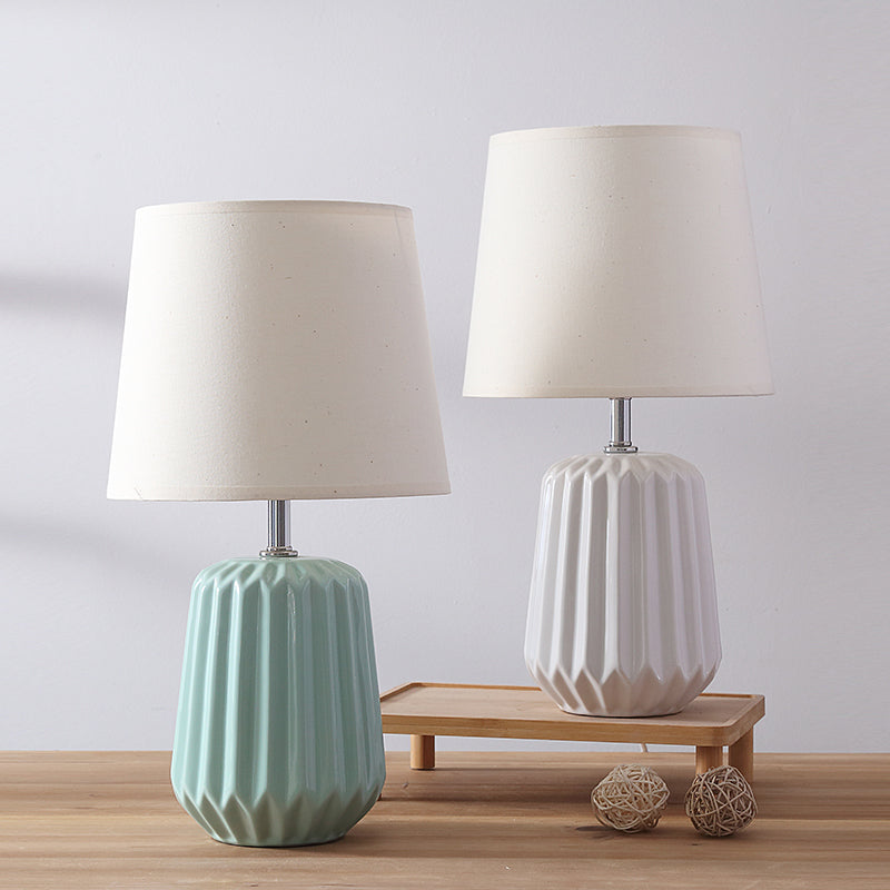 Nobel Stoff Keramik Bett Tischlampe