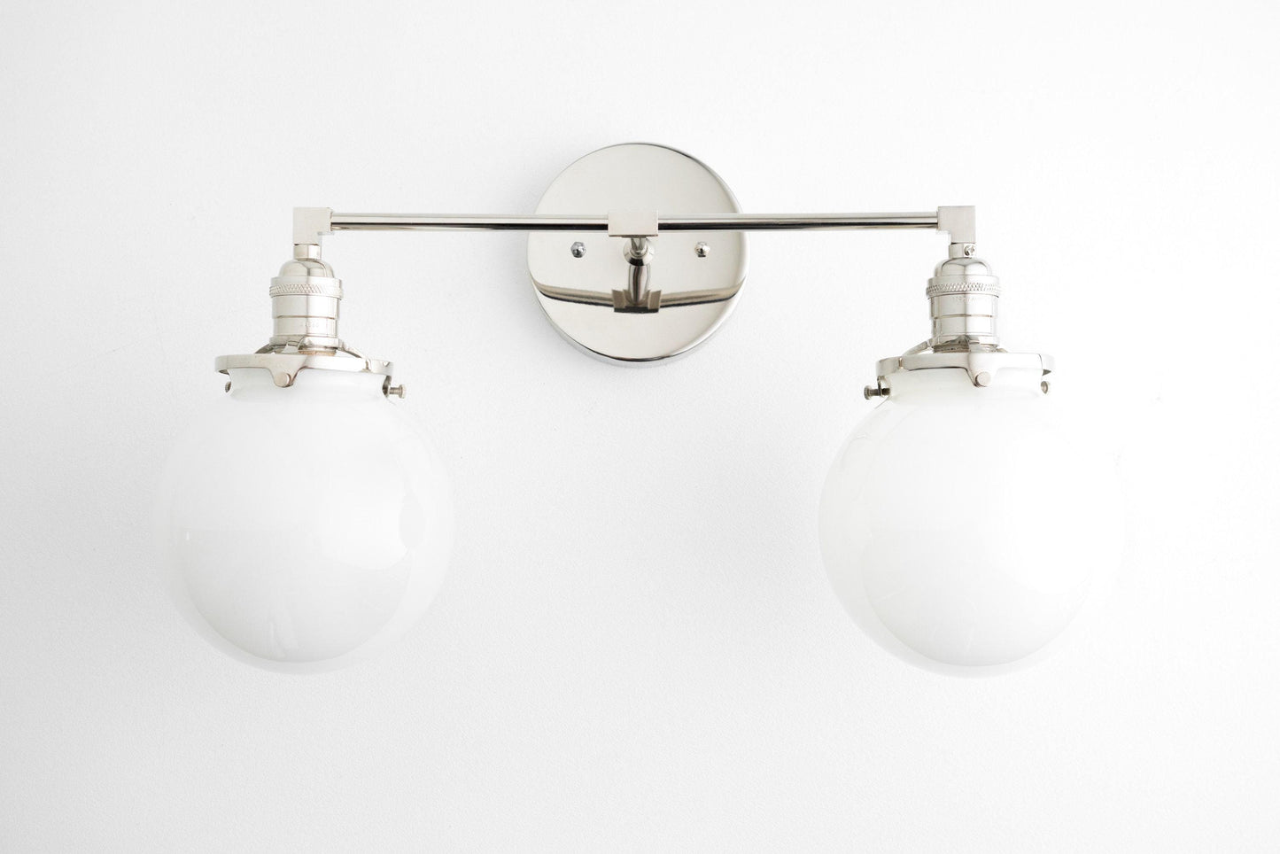 Lumio Globe Glass Globe Vanity Light - Modern Two Light Bathroom Sconce