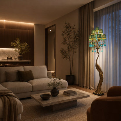 Perky Peacock Floor Lamp