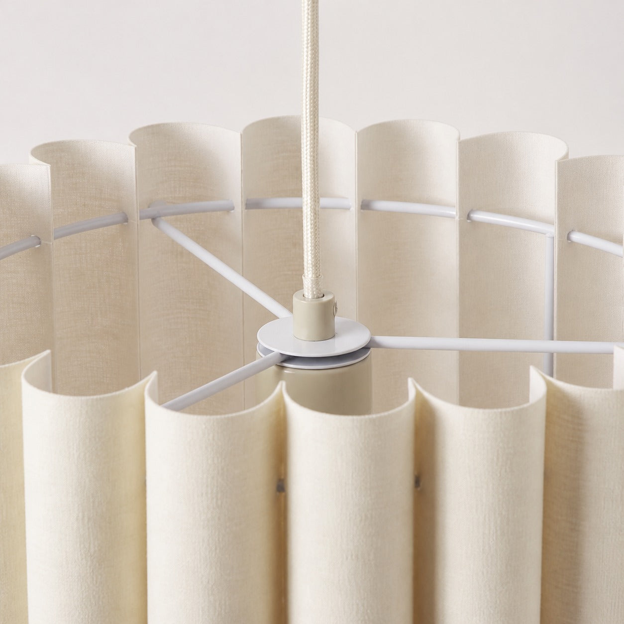 Velura Pendant Lamp - Beige Linen Shade for Dining and Living