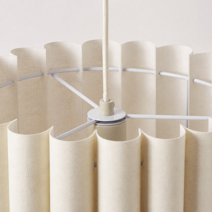 Velura Pendant Lamp - Beige Linen Shade for Dining and Living