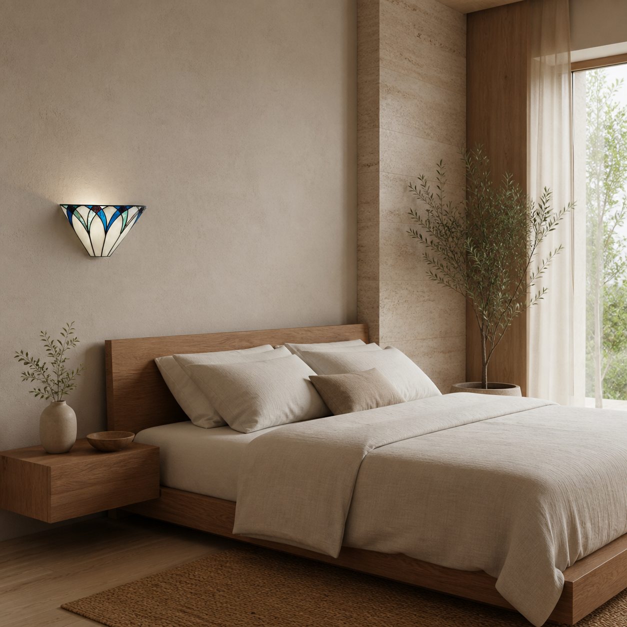 TF Allanton Wandleuchte aus gebeiztem Metall – Vintage-Art-Deco-Stil, Metall für Wohnzimmer und Flure
