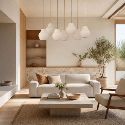 Rivrona Zeitgenössischer 7-flammiger Kronleuchter – Moderne Glasbeleuchtung für Esszimmer