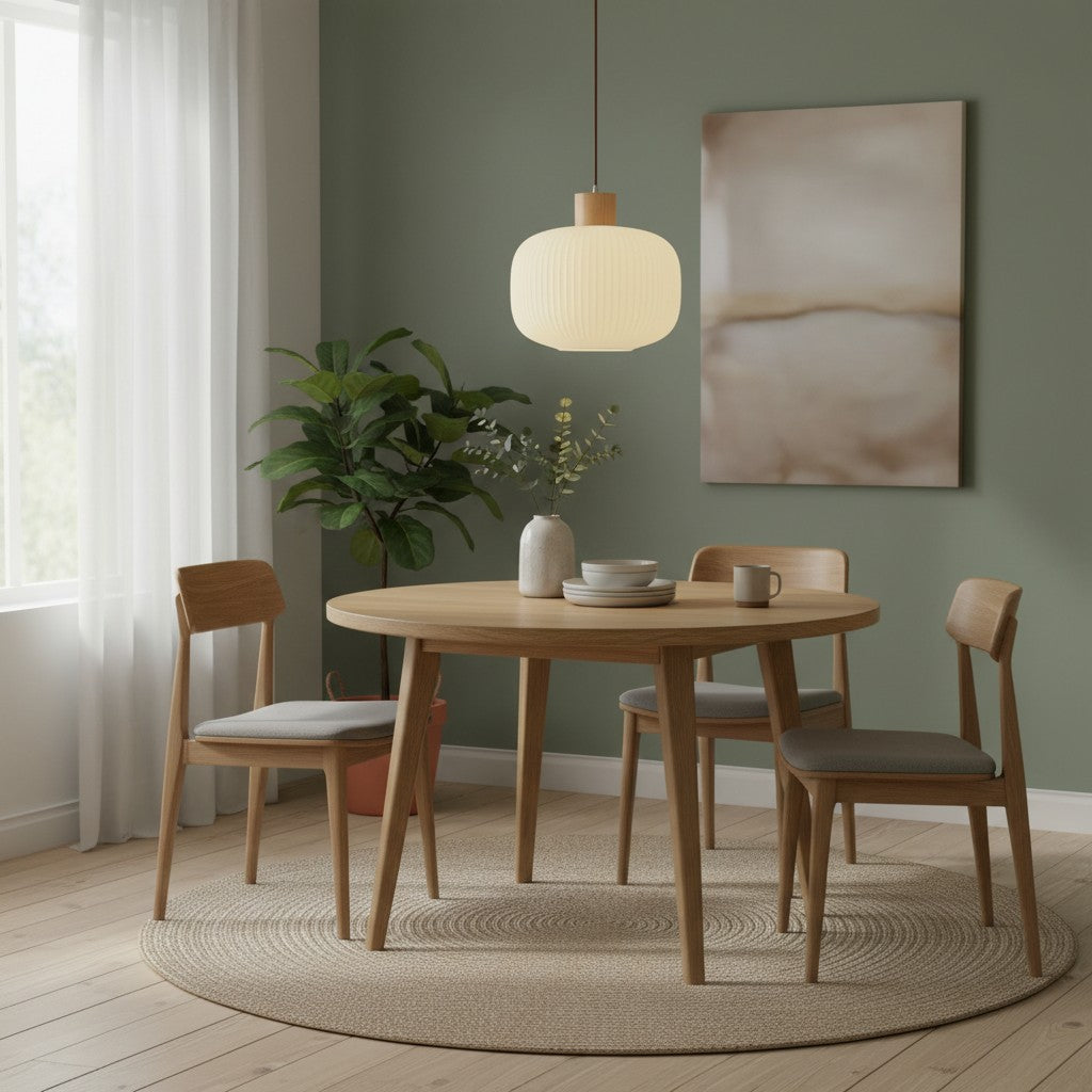 Opalyn Vintage Elegant Milky White Glass Pendant Lamp - Lighting for Dining Room