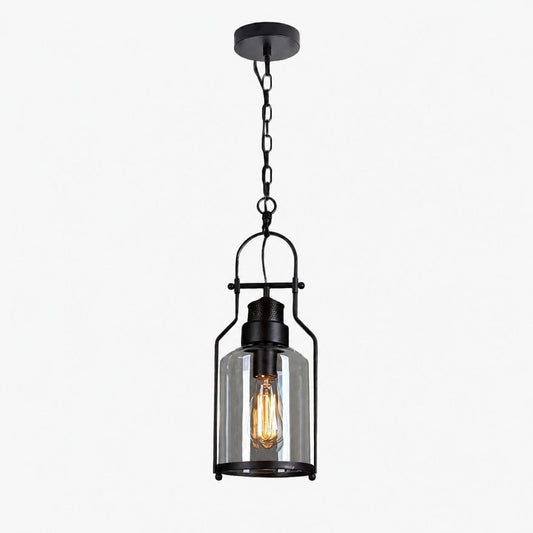 Lirra Vintage Pendelleuchte aus Eisen und Glas – Deckenleuchte im Industriestil für Bars und Wohnräume U20