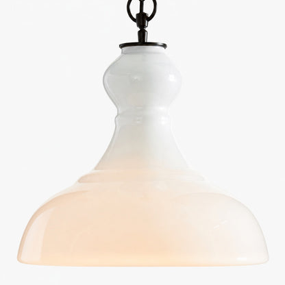 Lawson Glas-Pendelleuchte – Recyceltes und Milchglas mit Bronze-Akzent