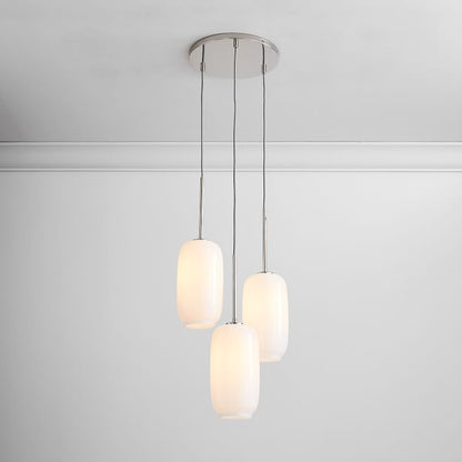 Lumivelle Pebble Glass Chandelier - 3-Light Modern Pendant Style