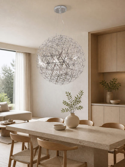 Silver Spark Ball Pendant Light
