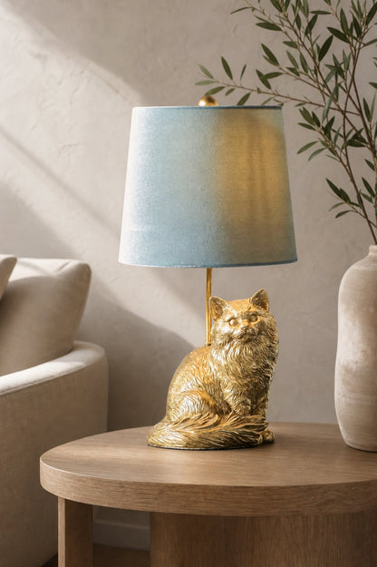 Pawdia Einzigartige Tischlampe – Dekorative Keramik-Tier-Nachttischlampe