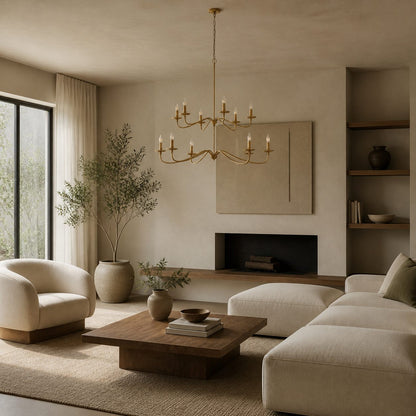 Reticula Modern Round Chandelier – Iron Frame with Open Circular Design for Dining or Entry